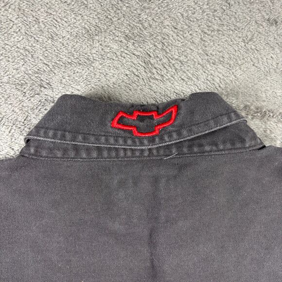 Chase GM Goodwrench Mechanic Work Shirt Button Up Long Sleeve Black XXL G243 - Picture 4 of 8